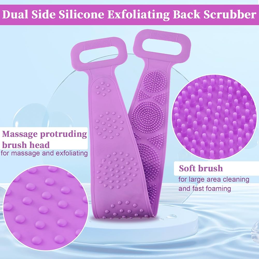 Royal Peach FlexiGlow Silicone Back Scrubber