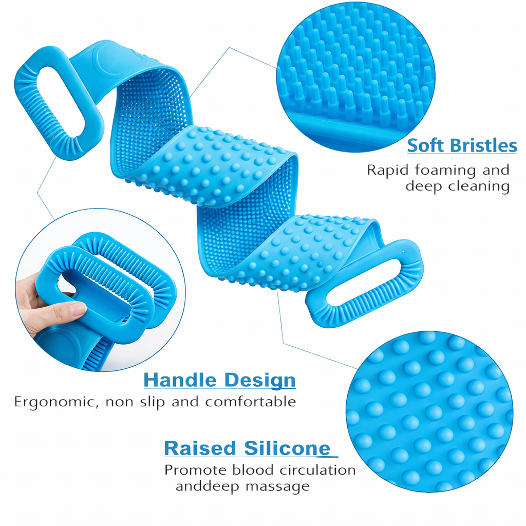 Royal Peach 2-in-1 Silicone Bath Care Set