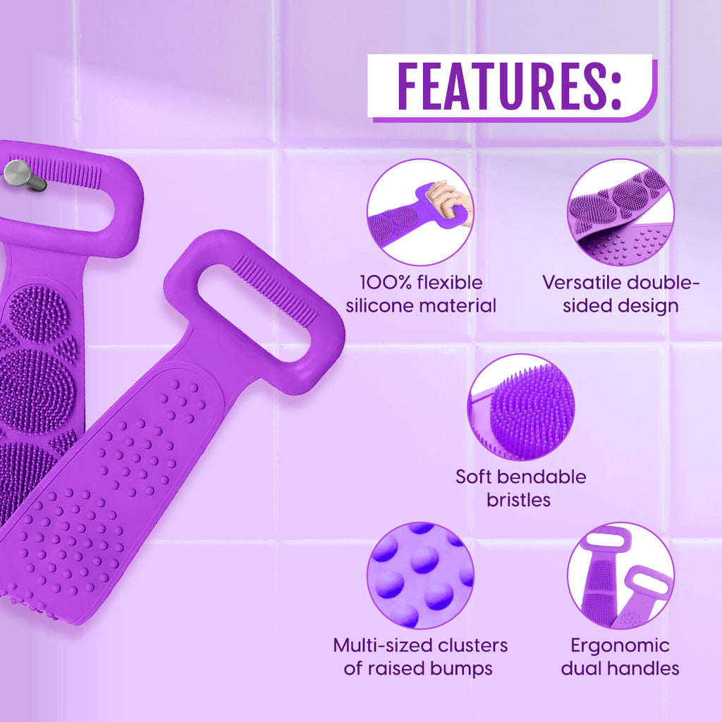 Royal Peach FlexiGlow Silicone Back Scrubber