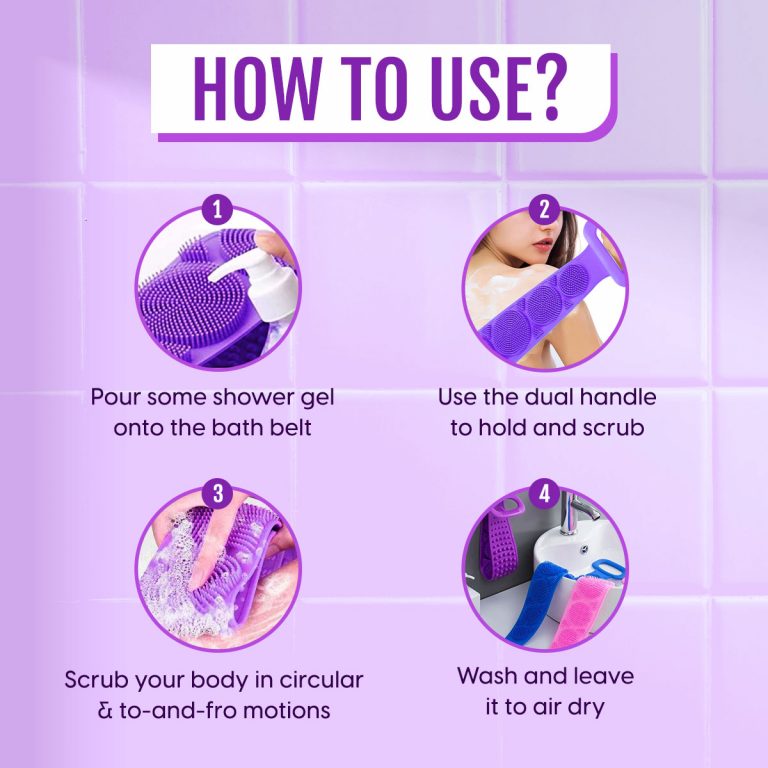 Royal Peach FlexiGlow Silicone Back Scrubber